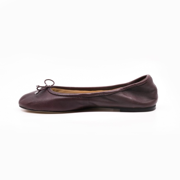 SAM EDELMAN Felicia Aubergine Leather Ballet Flats US 7M - Picture 5 of 11